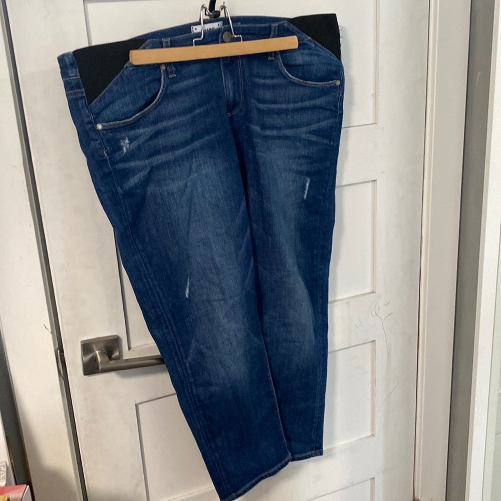 Paige Maternity Jeans: Distressed, ankle length, size 32